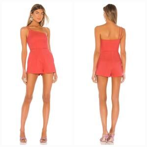 Superdown Ramona Double Strap Romper in Pink Medium